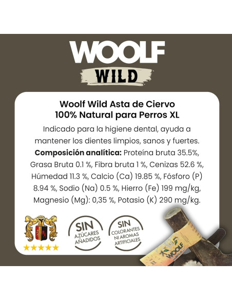 WOOLF WILD  ASTA DE CIERVO TALLA XL
