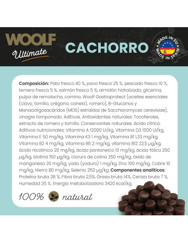 WOOLF ULTIMATE PERRO SEMIHÚMEDO CACHORRO 1KG