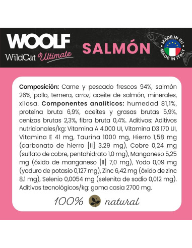 WOOLF ULTIMATE HÚMEDO GATITO SALMÓN 85gr