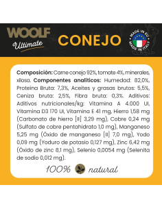 WOOLF ULTIMATE HÚMEDO PERRO - CONEJO 400gr 2