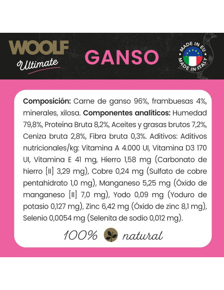 WOOLF ULTIMATE HÚMEDO PERRO - GANSO 400gr