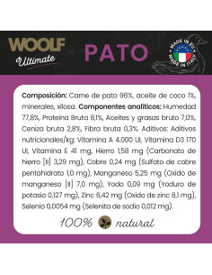 WOOLF ULTIMATE HÚMEDO PERRO - PATO 400gr 2