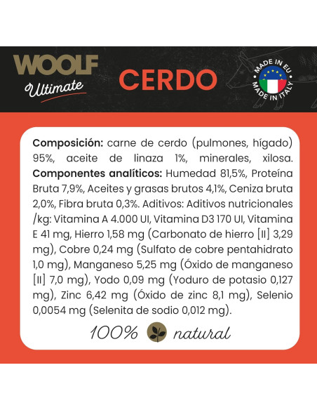 WOOLF ULTIMATE HÚMEDO PERRO - CERDO 400gr