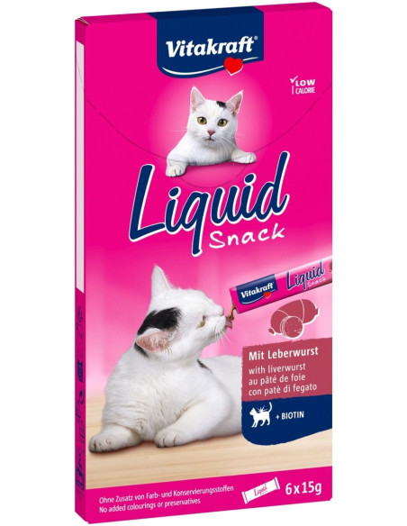 VT CAT LIQUID SNACK PATÉ CON BIOTINA 90 G (CAJA DE 11)