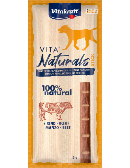VT VITA NATURALS® DOG STICK TERNERA, 2X11G (CAJA DE 28)