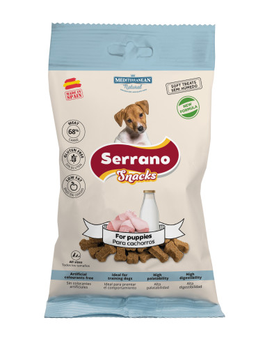 SERRANO SNACK PARA PERROS 100g, PARA PUPPY (CAJA 12UD)
