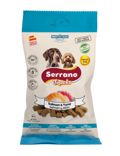 SERRANO SNACK PARA PERROS 100g, DE SALMÓN (CAJA 12UD) 2