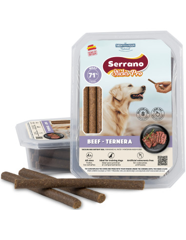 SERRANO STICKS PRO DE TERNERA, 350 g (CAJA 6UD)