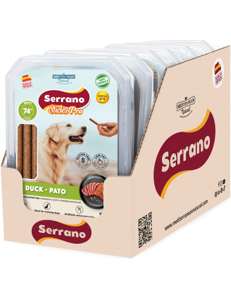 SERRANO STICKS PRO DE PATO, 350 g (CAJA 6UD)