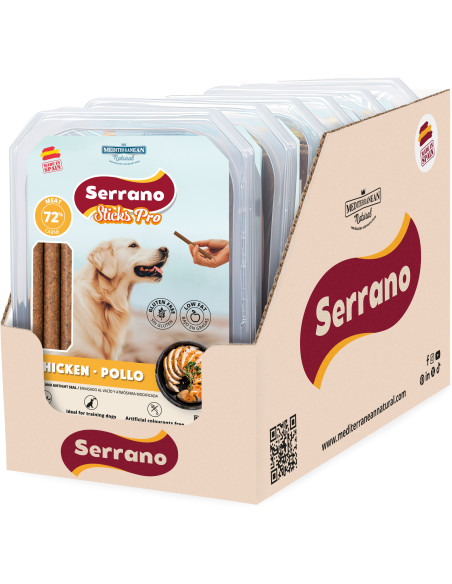 SERRANO STICKS PRO DE POLLO, 350 g (CAJA 6UD)