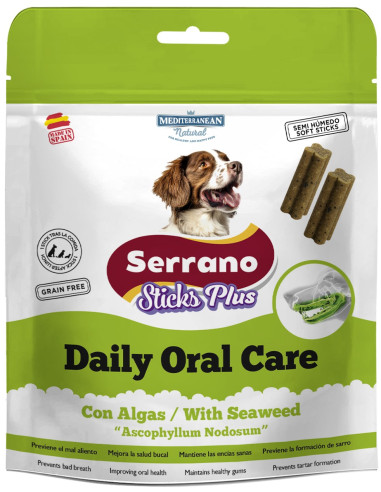 SERRANO STICKS PLUS 110g, SALUD BUCAL (CAJA 12UD)