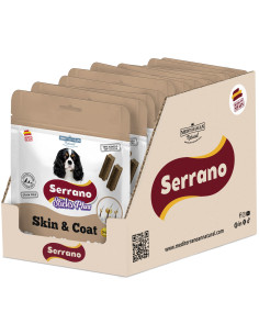 SERRANO STICKS PLUS 110g, PELO Y PIEL (CAJA 12UD)