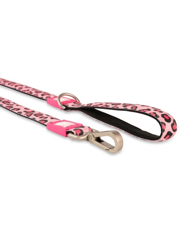 M&M CORREA CORTA Leopard Pink L (2.5 cm. x 120 cm.)