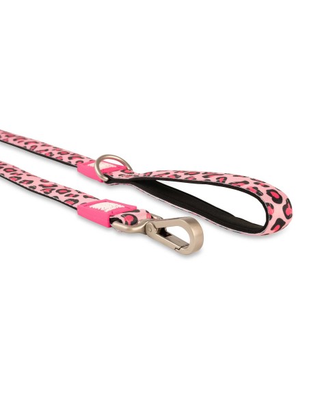 M&M CORREA CORTA Leopard Pink L (2.5 cm. x 120 cm.)