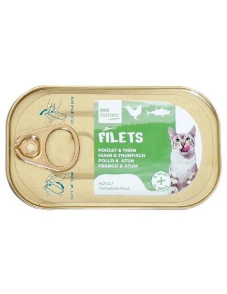 BBX BUBI NAT. FILETS POLLO/ATUN GELATINA 85GR (12UD)