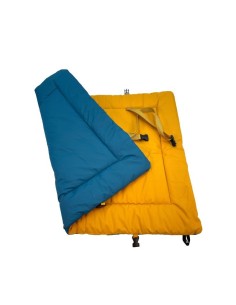 BBX ESTERILLA DE VIAJE PLEGABLE 75X55X4CM AZUL/MOSTAZA