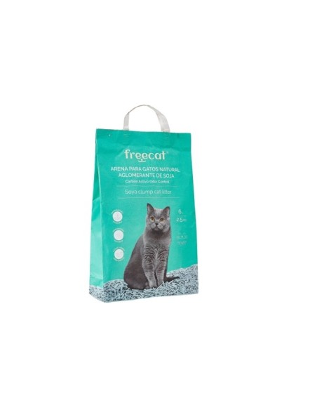 FD ARENA NATURAL AGLOMERANTE PARA GATOS DE SOJA CARBÓN ACTIVO 2,5KG (6L)