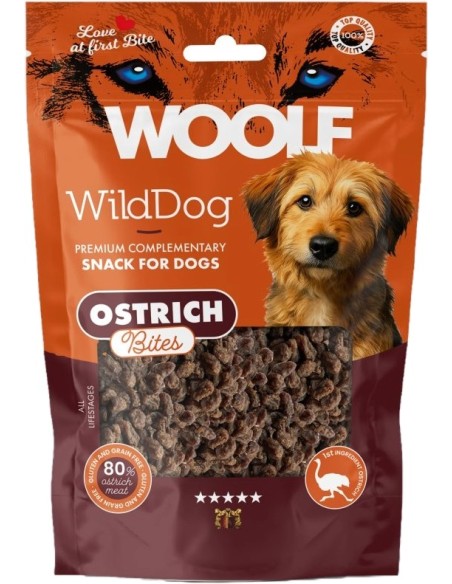 WOOLF WILDDOG SOFT BITES AVESTRUZ 100GR