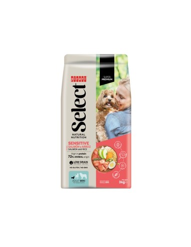 SELECT ADULT MINI SENSITIVE with EXTRA SALMON AND RICE 8KG