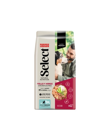 SELECT ADULT MEDIUM CHICKEN AND RICE 3KG