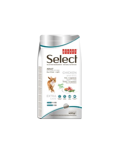 SELECT CAT ADULT GRAIN FREE - STERILISED·LIGHT 400GR