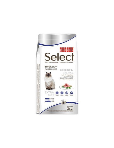 SELECT CAT ADULT 7+YEARS STERILISED·LIGHT 2KG
