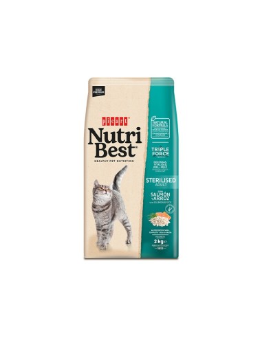 NUTRIBEST CAT ADULT STERILISED SALMON & RICE 2KG