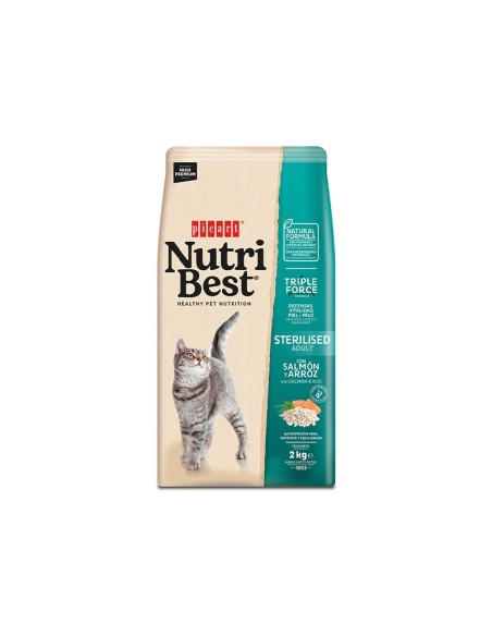 NUTRIBEST CAT ADULT STERILISED SALMON & RICE 2KG