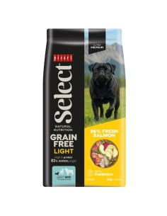SELECT ADULT MINI LIGHT GRAIN FREE SALMON 2KG