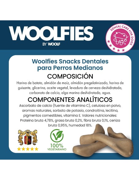 WOOLF WOOLFIES FISHBONE M 4PZ 200GR (10UDS)