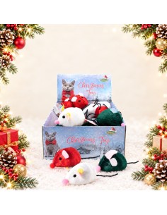 XMAS RATON PELUCHE GATO 9X5CM (CAJA 24UD)