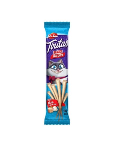 DZ GATOS TIRITAS DE ATUN CON ARROZ 40GR (CAJA 24UD)