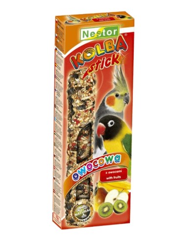 NESTOR STICK CON FRUTAS AGAPORNIS Y NINFAS 115G (2UNID.)