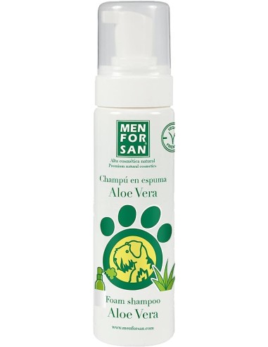 MFS CHAMPU EN ESPUMA CON ALOE VERA PERROS Y GATOS 200 ML (12UD)