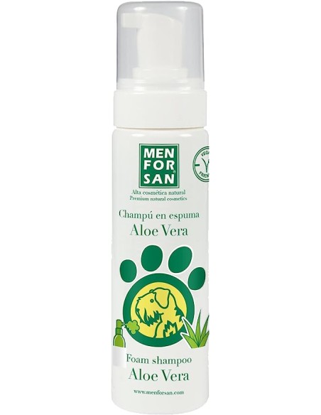 MFS CHAMPU EN ESPUMA CON ALOE VERA PERROS Y GATOS 200 ML (12UD)